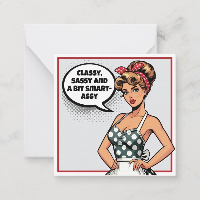 Tarjeta Pequeña Retro Pinup_ Smart Assy (Anverso)