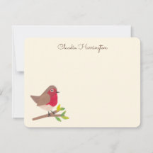 Retro Red Robin Vintage Inspirado En La Mano Ilust