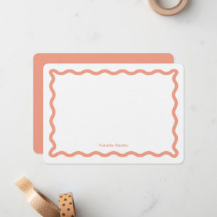 Tarjeta Pequeña Retro Wavy Personalized Stationery