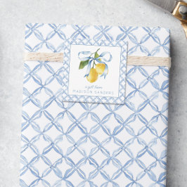 Tarjeta Pequeña Revestimiento de regalo de color azul de vaca azul