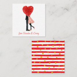 Tarjeta Pequeña Revestimiento de regalo de la pareja del Chica de 