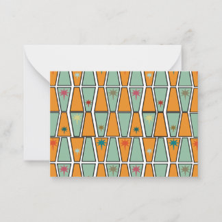 Tarjeta Pequeña Rhombuses with Starbursts