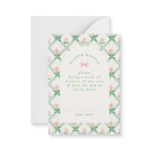 rifa de pañales para baby shower con lazo floral c