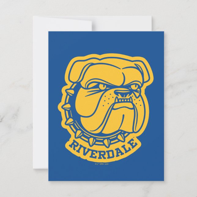 Tarjeta Pequeña Riverdale Bulldog Head (Anverso)