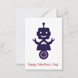 Tarjeta Pequeña Robot Valentine - Scooter