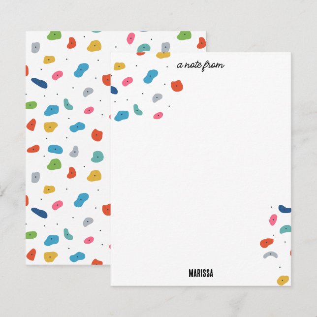 Tarjeta Pequeña Rock Climbing Cute Kids Colorful (Anverso / Reverso)