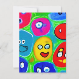 Tarjeta Pequeña Rock Mascota abstracto