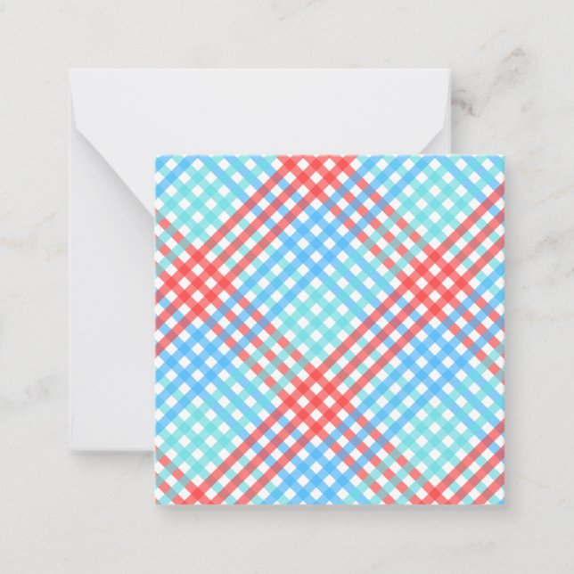 Tarjeta Pequeña Rocket Pop Plaid (Anverso)