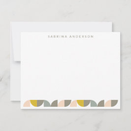 Tarjeta Pequeña Rojizo Amarillo y Gris Geométrico Personalizado Pl