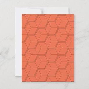 Tarjeta Pequeña Rojo, dinámico, retro, moderno patrón de línea de