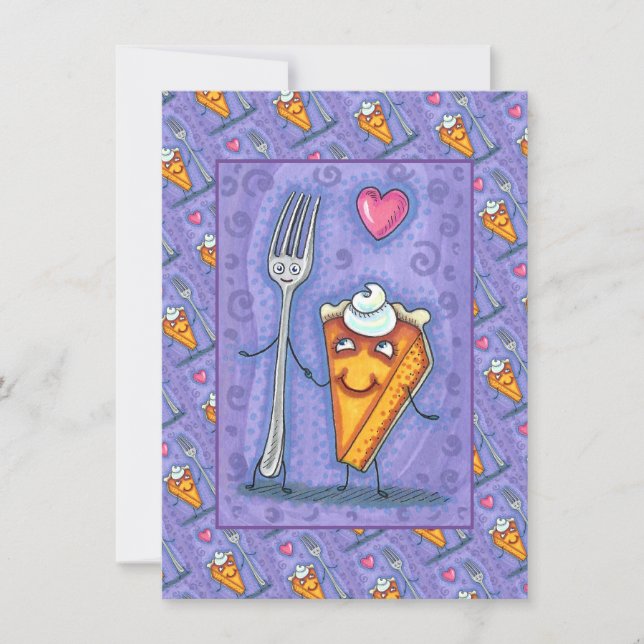 TARJETA PEQUEÑA ROMANCE DE FORK & PUMPKIN (Anverso)