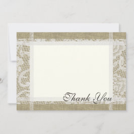 Tarjeta Pequeña Romance en el País de Lace y Burlap 7x5