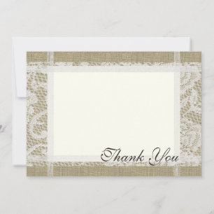 Tarjeta Pequeña Romance en el País de Lace y Burlap 7x5
