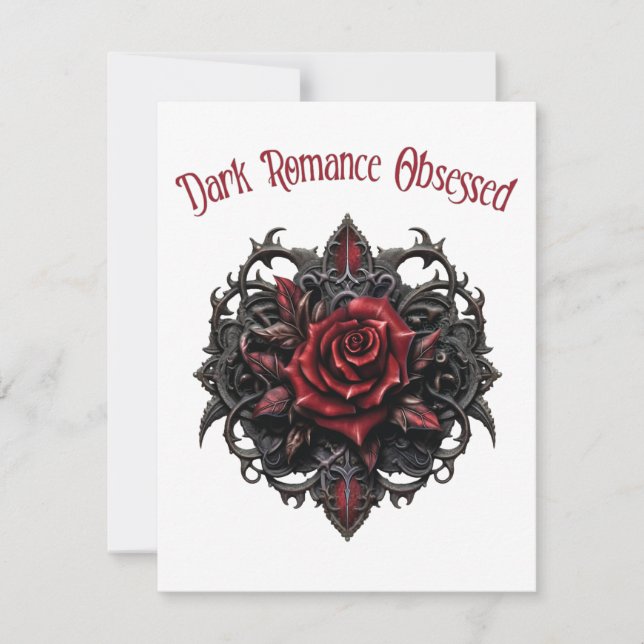 Tarjeta Pequeña Romance Oscuro Obsesionado (Anverso)
