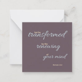 Tarjeta Pequeña Romans 12:2 Flat Note Card