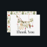 Tarjeta Pequeña Ropa de bebé lavandería Baby Shower agradecimiento<br><div class="desc">Esta tarjeta de agradecimiento para baby shower boho de Navidad para bebé neutro en cuanto al género incluye ropa de bebé/lavandería como un romper,  y un calcetín,  un sombrero de Santa y un par de guantes. Personalízala según tus necesidades. Puedes encontrar productos relacionados en mi tienda.</div>