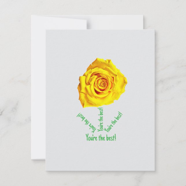Tarjeta Pequeña Rosa amarilla (Anverso)