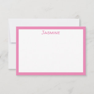 Tarjeta Pequeña Rosa Clásico con Nombre