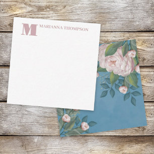 Tarjeta Pequeña Rosa color rosa moda Flor elegante flor azul
