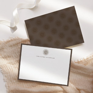 Tarjeta Pequeña Rosa de brújula de época Marrón personalizado