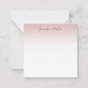 Tarjeta Pequeña Rosa de estilo de escritura dorada elegante modern