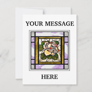 Tarjeta Pequeña Rosa de oro Cristal con manchas Art Deco Personali