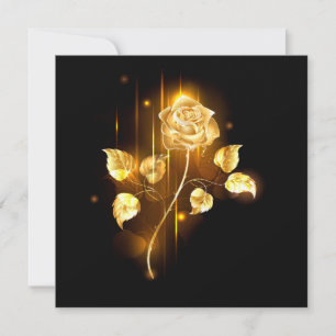 Tarjeta Pequeña Rosa de oro (rosa de oro)