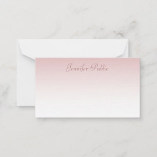 Tarjeta Pequeña Rosa Dorado Guión manuscrito Textos de moda creati