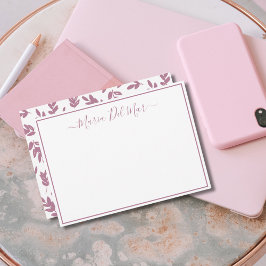 Tarjeta Pequeña Rosa embelesado botánico personalizado