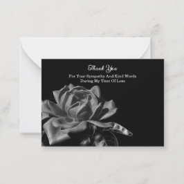 Tarjeta Pequeña Rosa Flor Gracias