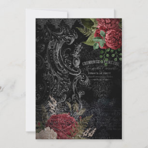 Tarjeta Pequeña Rosa francés de color oscuro