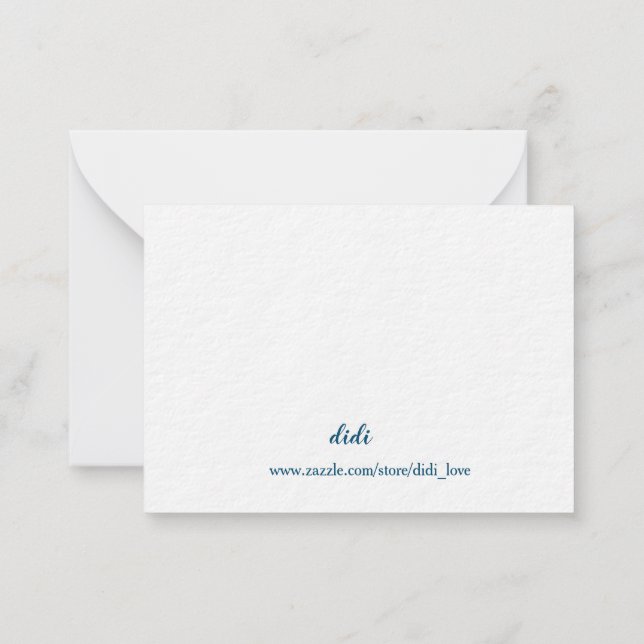 Tarjeta Pequeña Rosa Mandala (Reverso)