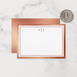 Tarjeta Pequeña Rosa minimalista Relieve metalizado de imitación d