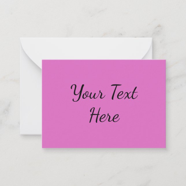 Tarjeta Pequeña Rosa Neon (Anverso)