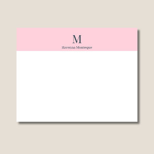 Tarjeta Pequeña Rosa Pastel Elegante Nombre Personalizado