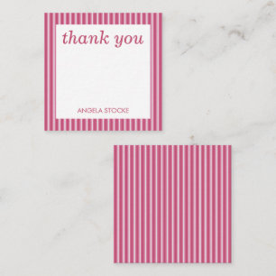 Tarjeta Pequeña Rosa Personalizado Franja Blanca