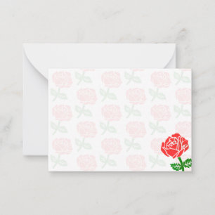 Tarjeta Pequeña Rosa Roja Linda Para Novia