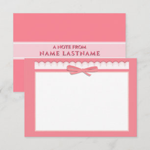 Tarjeta Pequeña Rosa Romántico de Encaje y Lazo – Regalo Femenino 