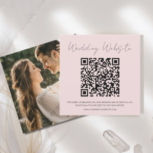 Tarjeta Pequeña Rosa   RSVP   Sitio web Boda