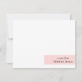 Tarjeta Pequeña Rosa Sonrojo | Diseño Minimalista Moderno Femenino
