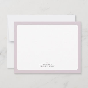 Tarjeta Pequeña Rosa   Stationery simple personalizada en el coraz