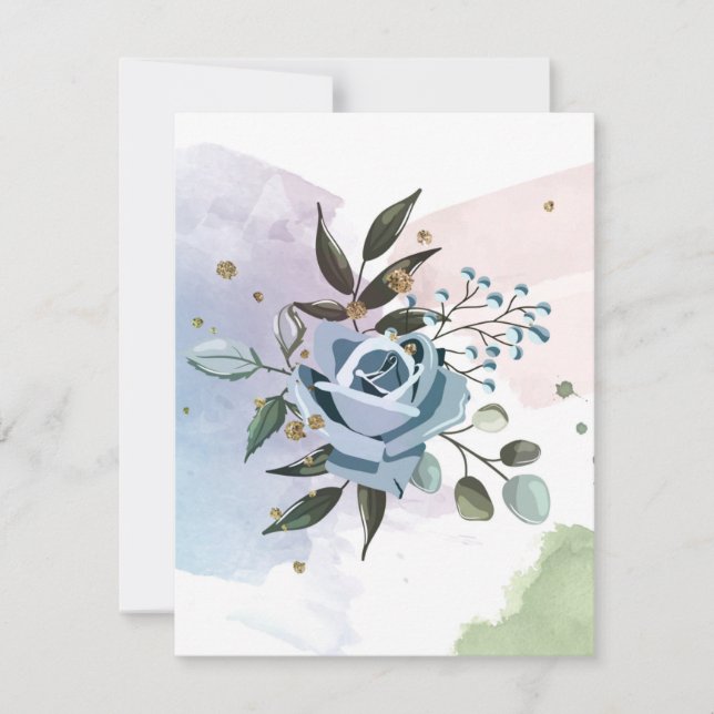 Tarjeta Pequeña Rosas acuarelas 5 (Anverso)