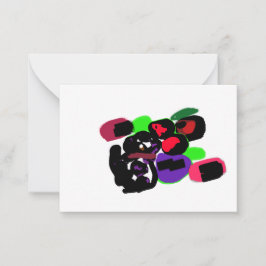 Tarjeta Pequeña Rosas dálmatas de estilo 