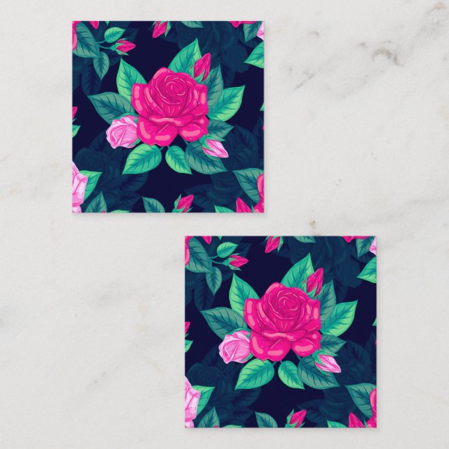 Tarjeta Pequeña Rosas de acuarela 13 (Anverso / Reverso)