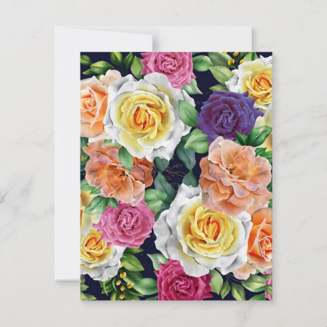 Tarjeta Pequeña Rosas de acuarela 29 (Anverso)
