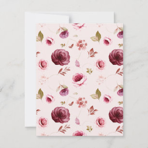 Tarjeta Pequeña Rosas de acuarela 30