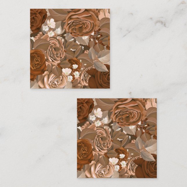 Tarjeta Pequeña Rosas de acuarela 37 (Anverso / Reverso)