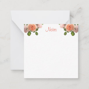 Tarjeta Pequeña Rosas de acuarela caligrafiados con floral de guio
