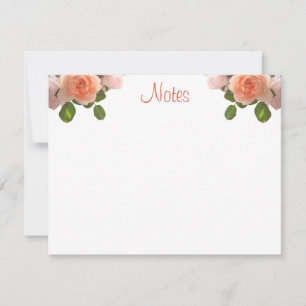 Tarjeta Pequeña Rosas de acuarela de moda caligrafía guión floral