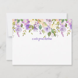 Tarjeta Pequeña Rosas de color morado y lavanda |